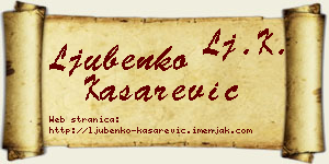 Ljubenko Kašarević vizit kartica